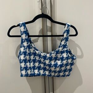 Plaid Blue and White Set!!!! Perfect for Gameday!